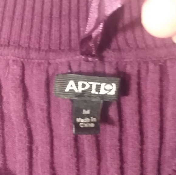 AB569 Apt 9 Purple Stretch Sweater, medium - Picture 4 of 6